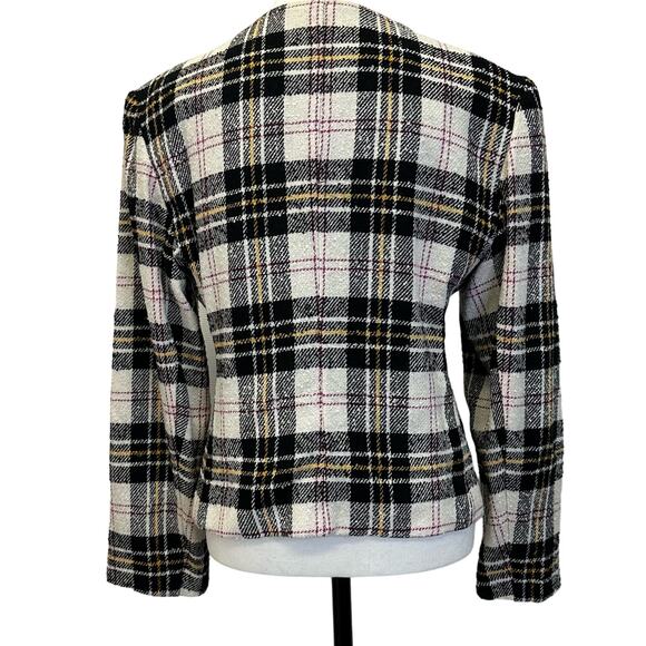 Vintage SWEETBRIAR Women’s Plaid Blazer Size 10 - Wool Blend - Made in USA - Picture 3 of 7
